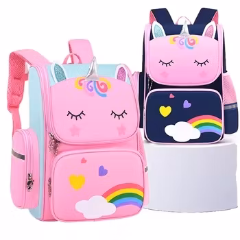 Zaino per bambini traspirante impermeabile per ragazze di unicorno all'ingrosso della fabbrica